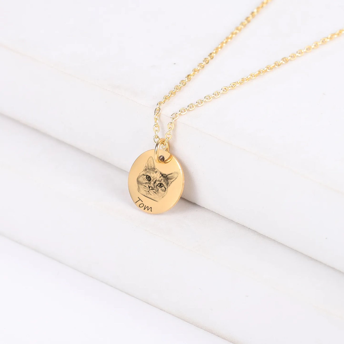 Pet Portrait Necklace Animal Lovers